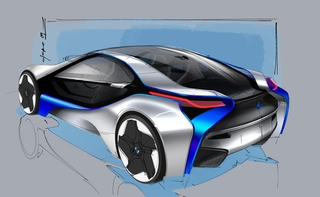 Illustration for article titled BMW's Tron-Like Turbodiesel Concept Rendered For Your Pleasure